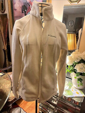 😎Columbia Benton Springs Full Zip Fleece Jacket White